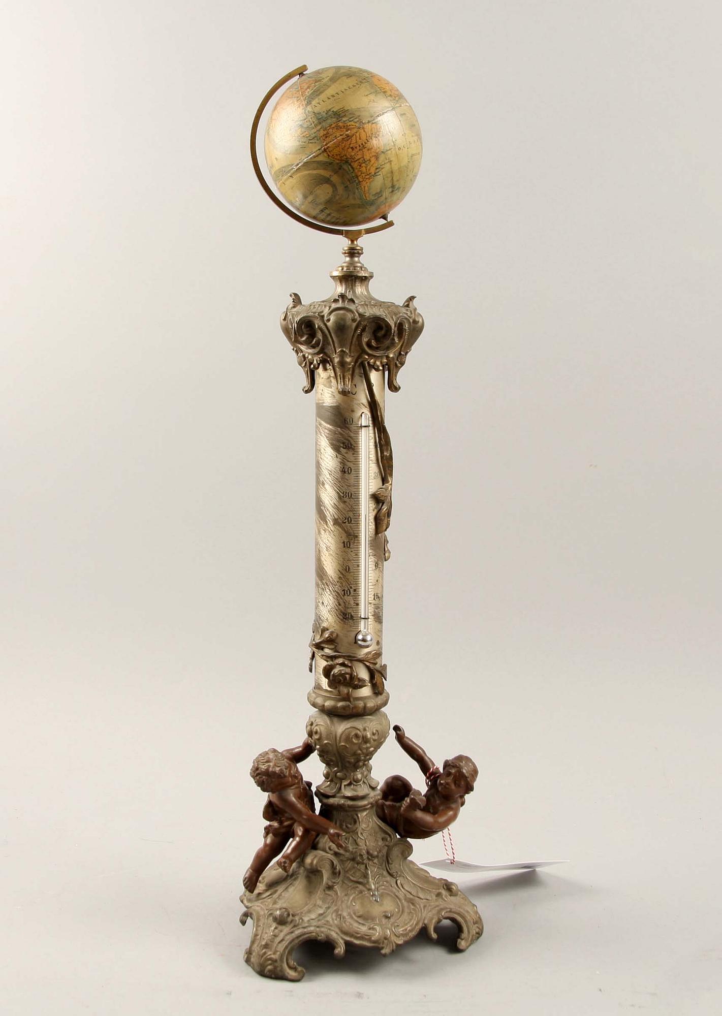 TERMOMETER, metall, omkring 1900.