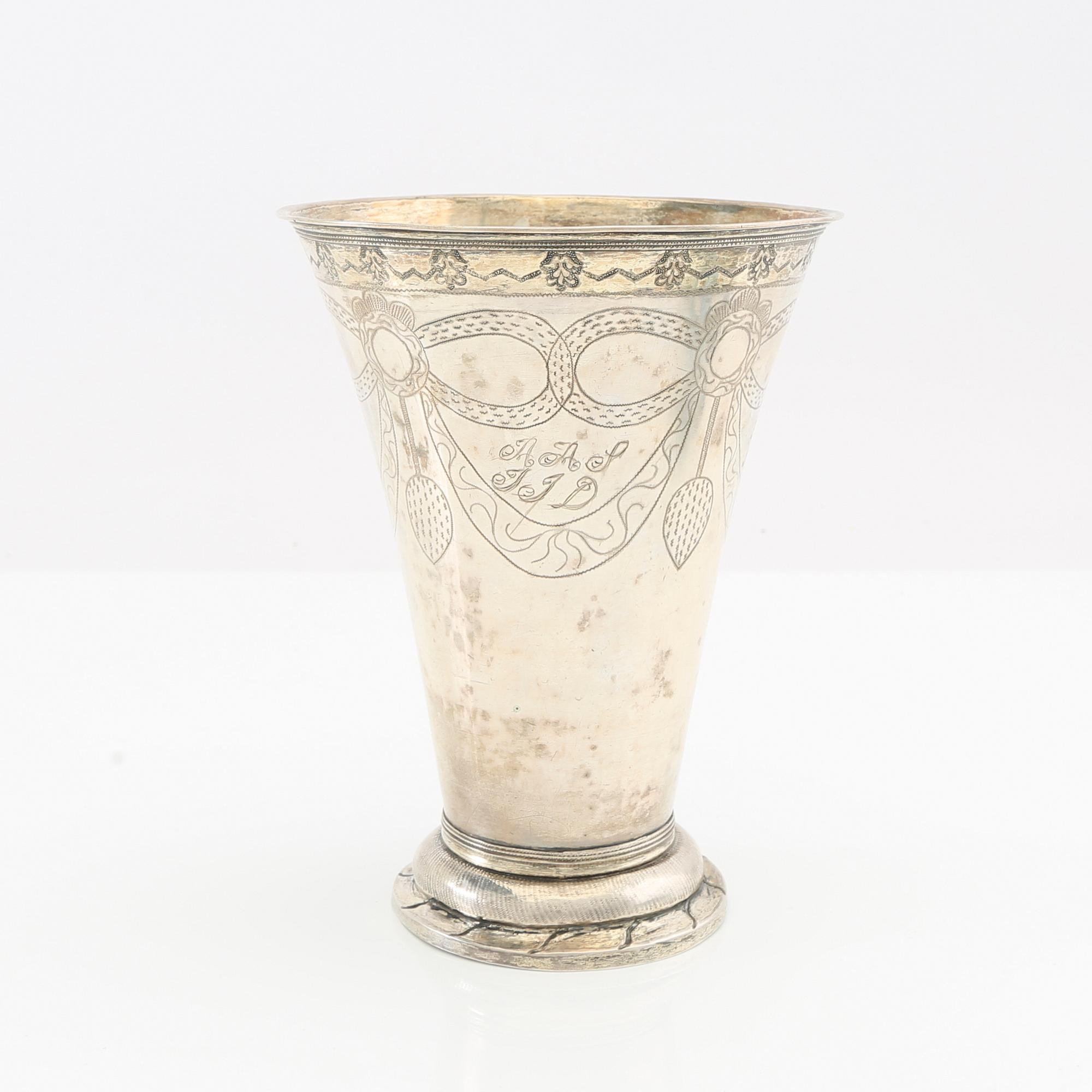 Nils Nordlöf pokal silver Härnösand 1799.