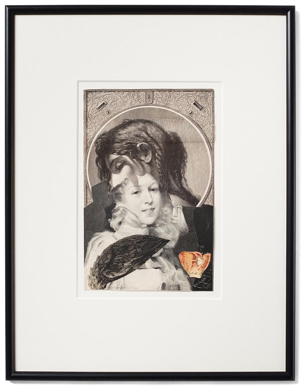 CO Hultén, collage, signed and dated 1948.