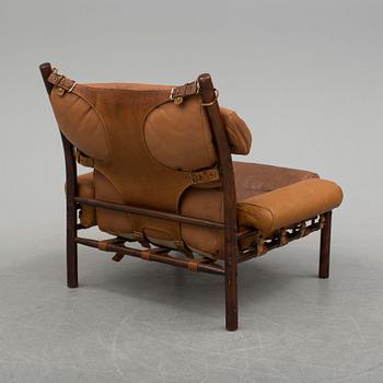 A 1970's leather armchair "Inca" by Arne Norell.