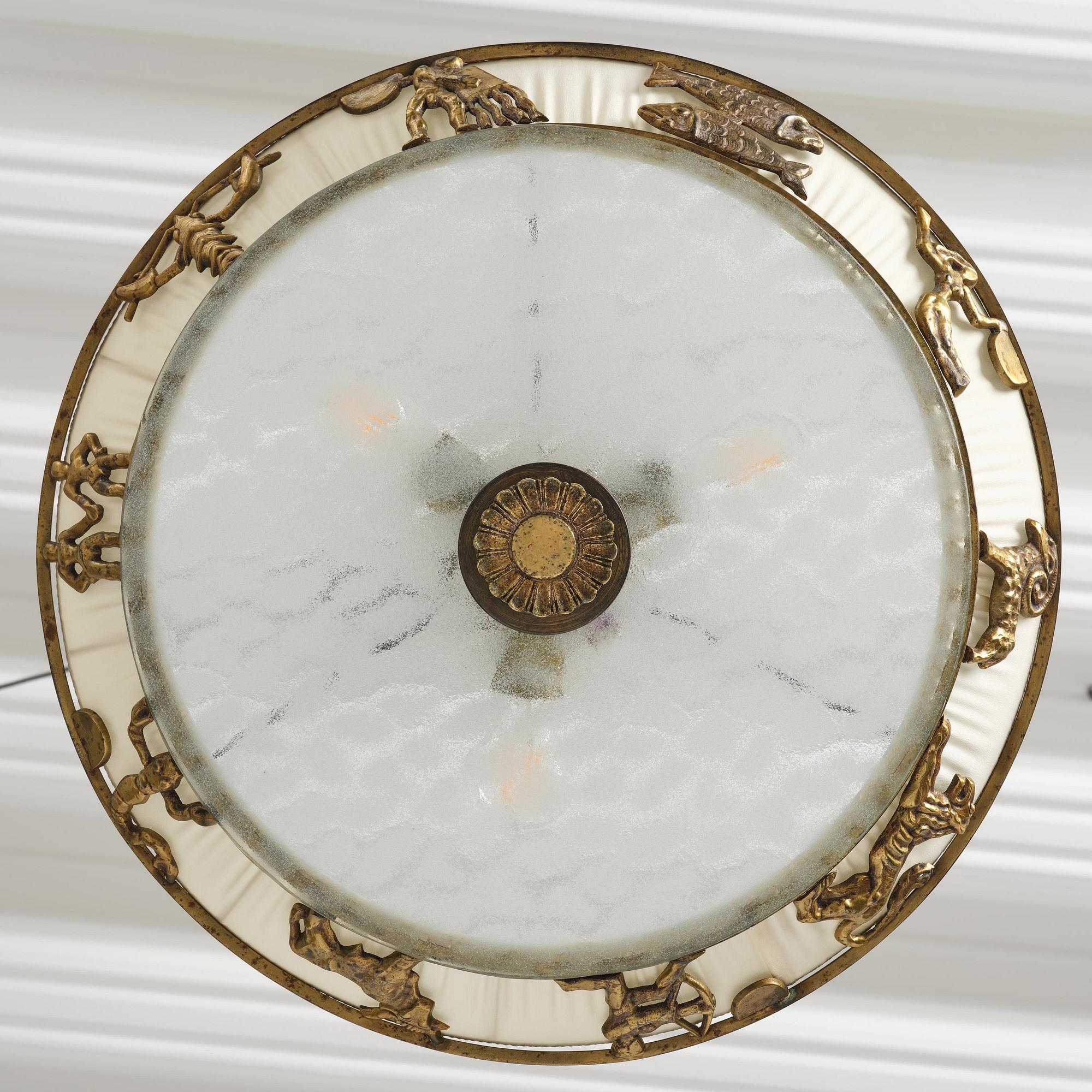 Bröderna Malmströms Metallvarufabrik, a ceiling lamp model "1566", Malmö, 1940s.