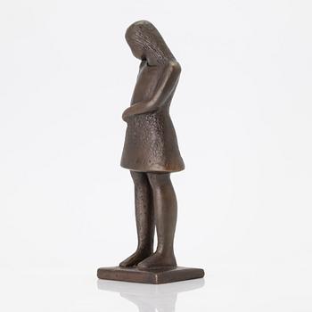 Lisa Larson, skulptur "Tonårsflickan", brons, Scandia Present, ca 1978, nr 611.