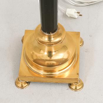 A 20th century brass table lamp.