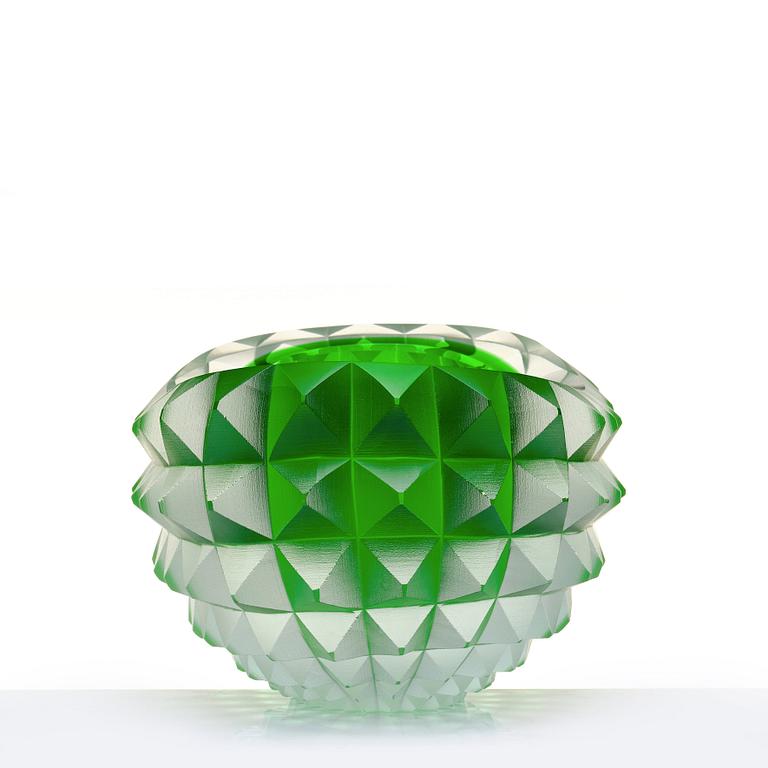 Mårten Medbo, a cut glass bowl, "Core", Ajeto Glassworks, Novy Bor, Czech Republic, 2010, ed. 1/4.