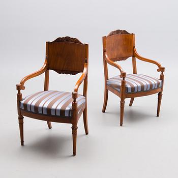 A PAIR OF RUSSIAN ARMCHAIRS, Nikolai I, first half of the 19th century.