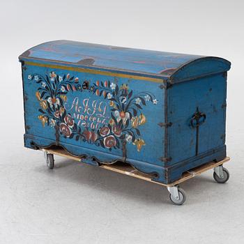 Chest, folk art, dated 1860.