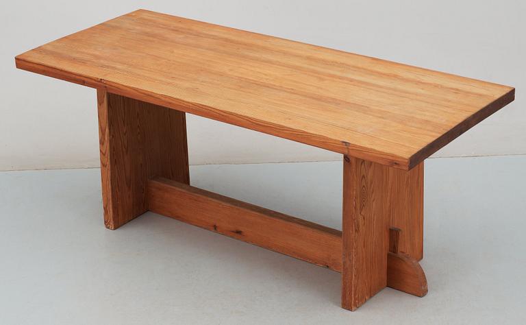 An Axel Einar Hjorth 'Lovö' pine table, Nordiska Kompaniet, 1930's.