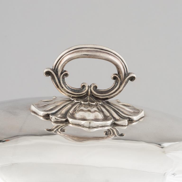 An English plate food dome cover, mark of Elkington & Company, Birmingham 1851.