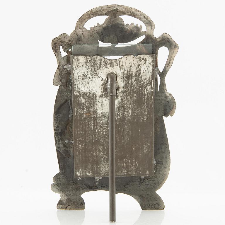 Fotoram, brevöppnare och sigill Jugend tidigt 1900-tal tenn och nysilver.