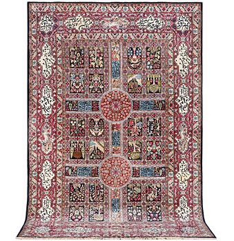 A semi-antique/old Kerman carpet, c. 273 x 174 cm.