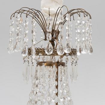 A Gustavian style chandelier, mid-20th century.