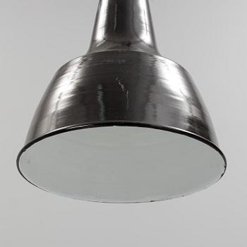 A mid 20th century metal ceiling light. Height ca 55 cm.