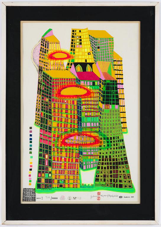 Friedensreich Hundertwasser, 'Good Morning City - Bleeding Town'.