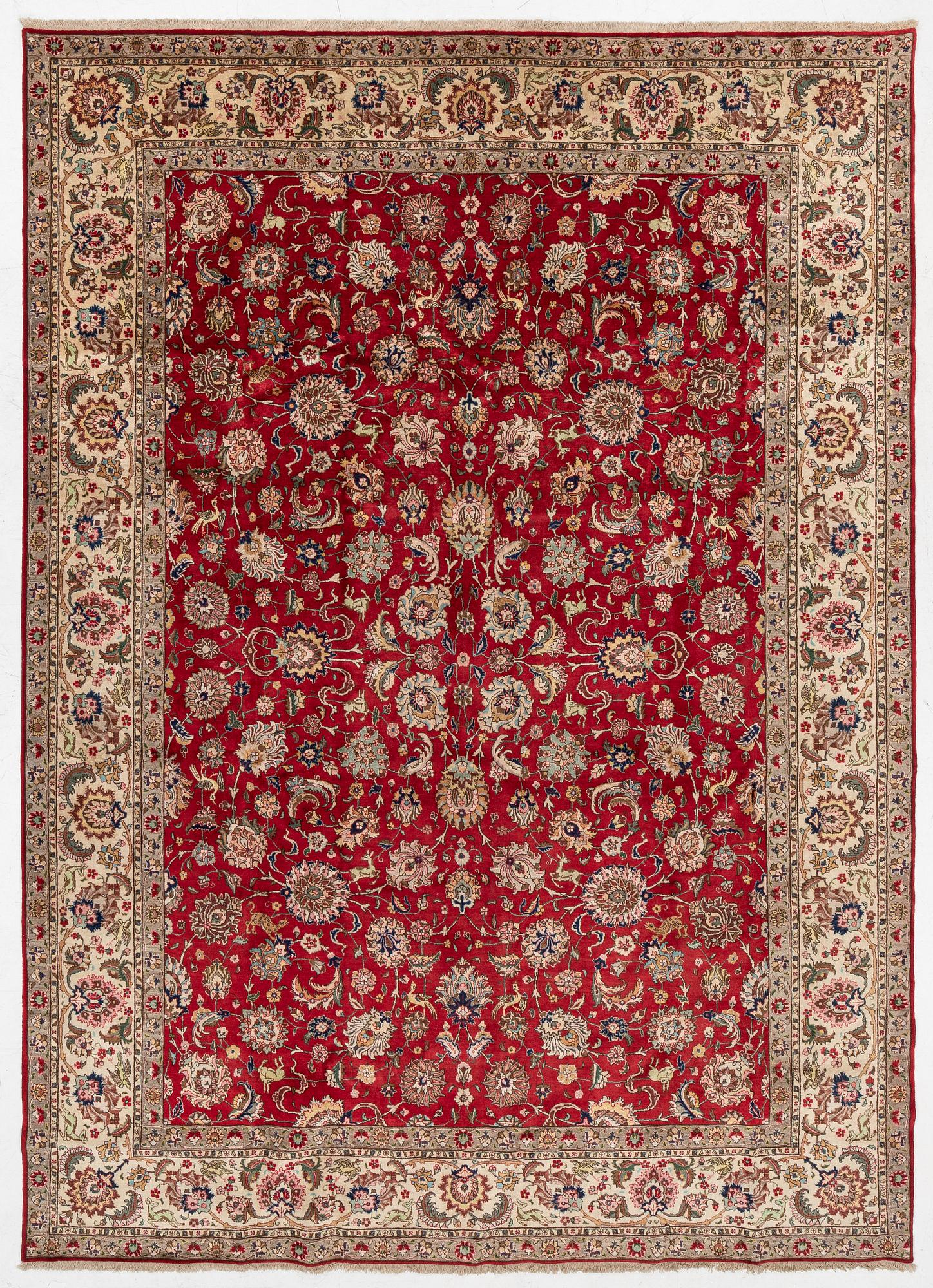 Carpet, Tabriz, approx. 386 x 280 cm.