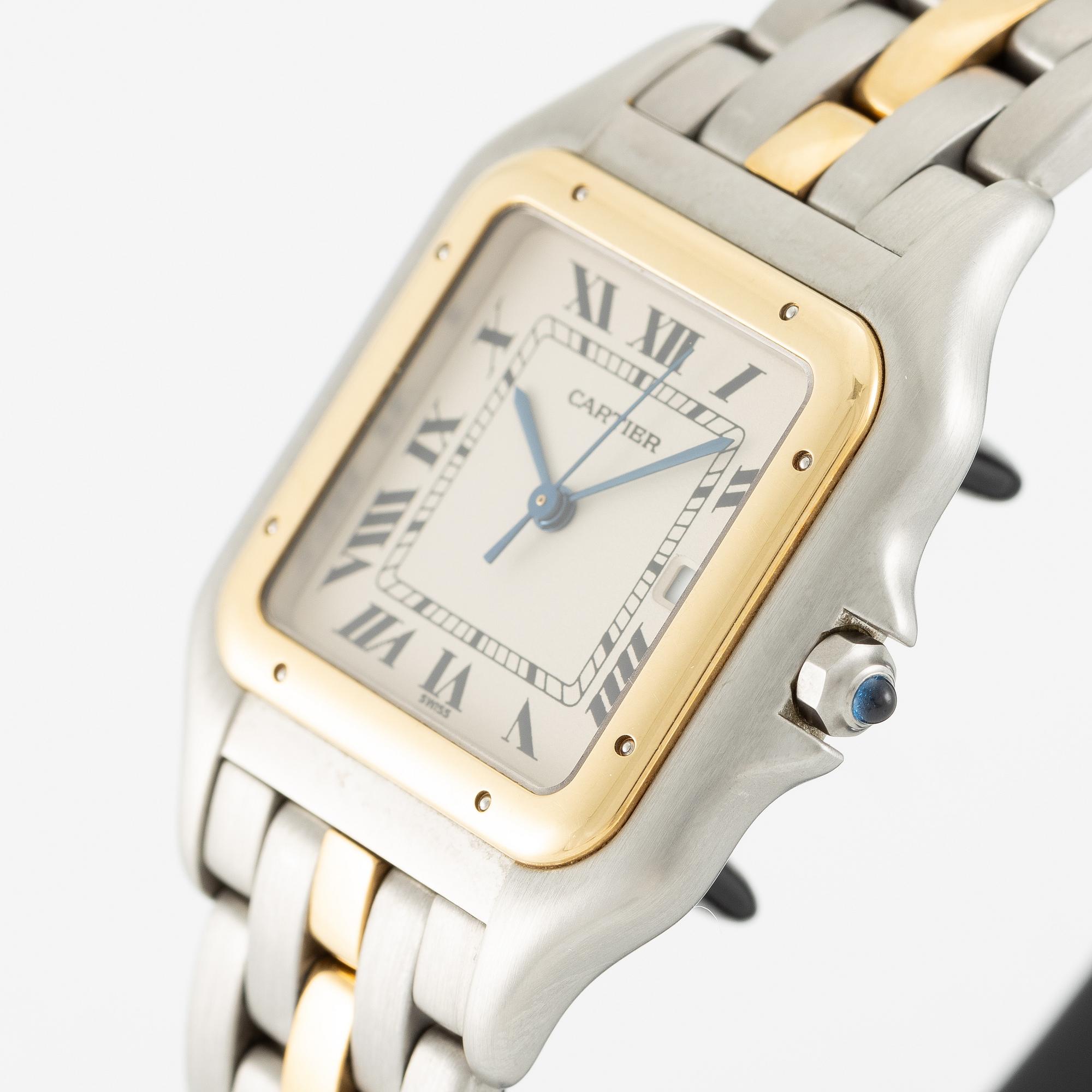 Cartier, Panthère, "Jumbo", wristwatch, 29.5 x 29.5 (39.5) mm.