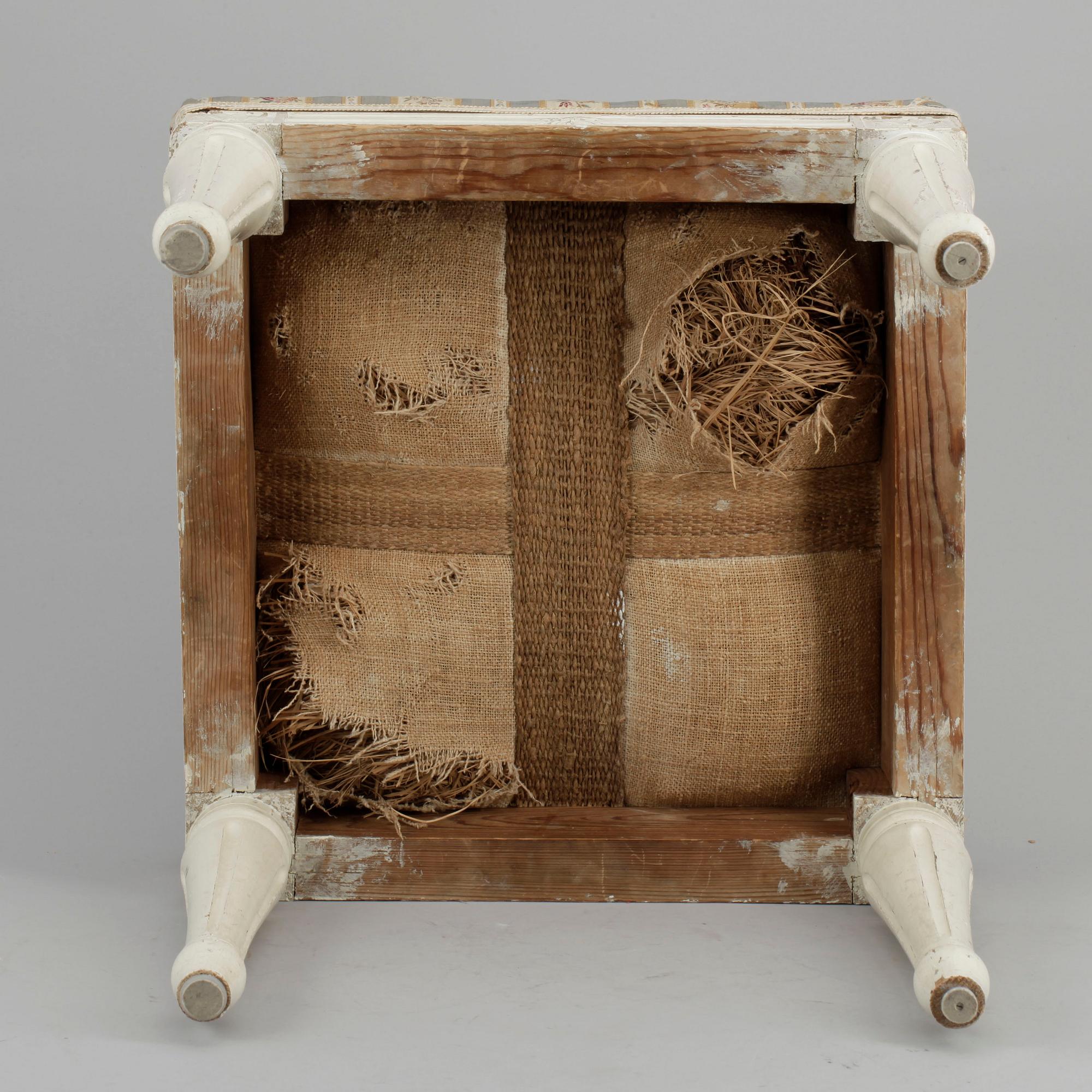 TABURETTER, ett par, gustaviansk stil, 1800-talets andra hälft.