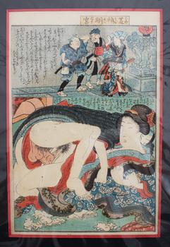 Five coloured woodblock prints, including after Hiroshige, Japan, 19th/20th century.