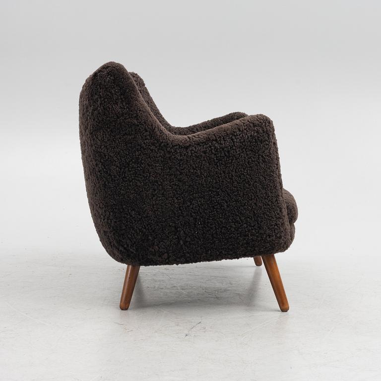 Finn Juhl, a 'Poet' sofa, Niels Vodder, mid 20th Century..