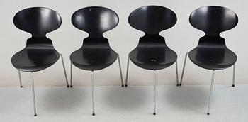 STOLAR, 4st, "Myran", Arne Jacobsen, Fritz Hansen, Danmark.