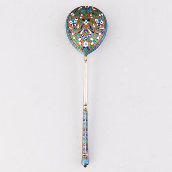 SYLTSKED, silver och emailj, Mihail Alexandrov, Moskva 1900-talets början.