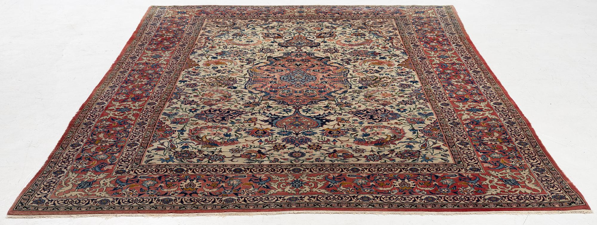 A semi-antique Isfahan carpet, central Iran, c. 325 x 210 cm.