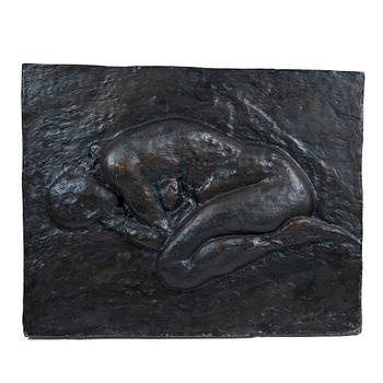 Gudmar Olovson, relief/sculpture. Signed. Numbered. Foundry mark. Bronze, height 80 cm, length 62 cm.