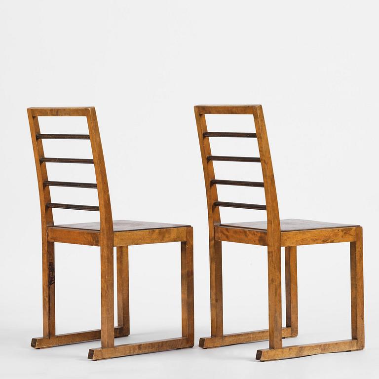 Axel Einar Hjorth, a pair of "Oh Boy" dining chairs, Nordiska Kompaniet, 1931.