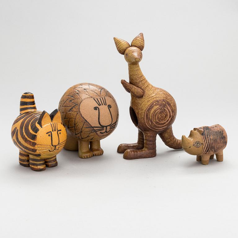 Lisa Larson, four stoneware figurines for Gustavsberg.
