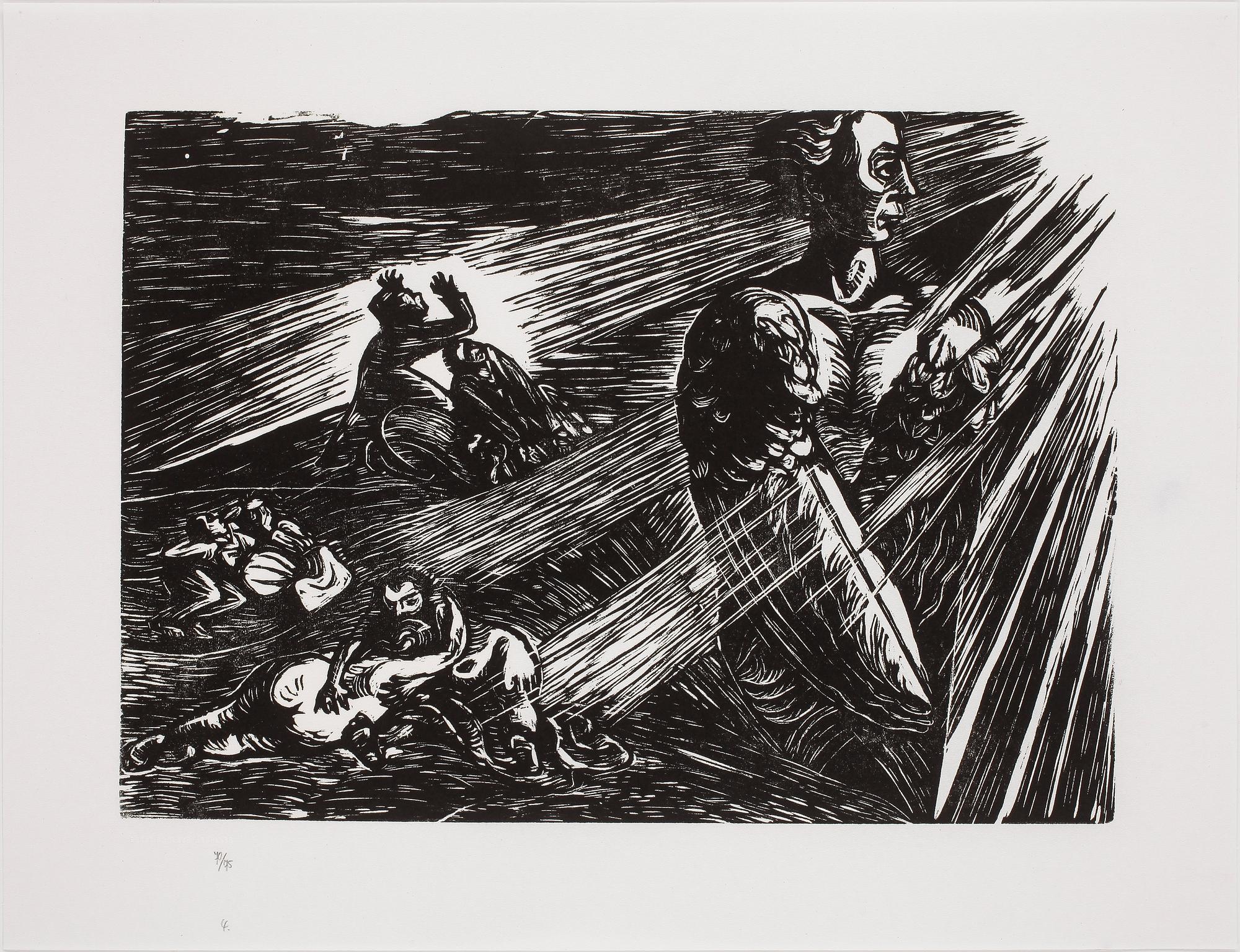 ERNST BARLACH, litografi mapp, signerade och numrerade. Mapp 70/95.