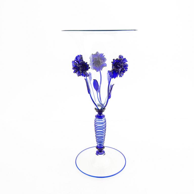 Vase/goblet Pauly, Italy glass possibly Birgitta Johansson, latter half of the 20th century.