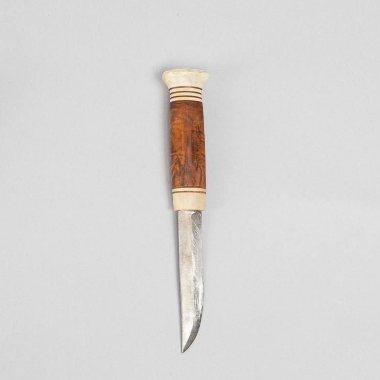 Andreas Poggats, a reindeer horn knife, signed.