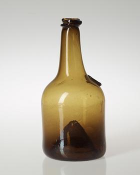 A Swedish green glass bottle, Strömbäck, late 18th Century.