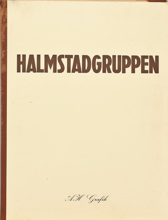 FÄRGLITOGRAFIER, 6 st, i mappen  "Halmstadgruppen", sign o numr. "315/350".