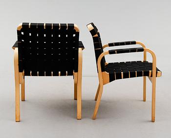 KARMSTOLAR, 1 par, modell 45, Alvar Aalto, 1900-talets andra hälft.