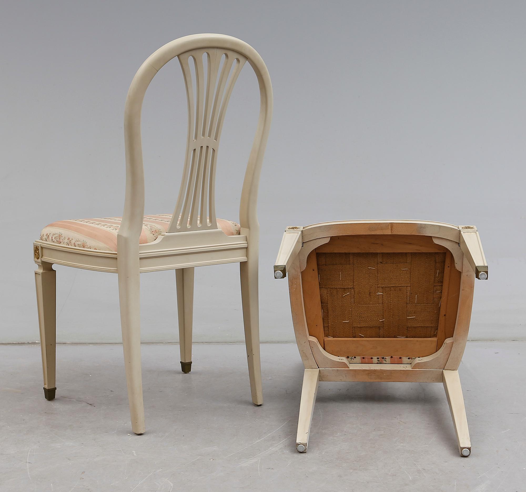 STOLAR, 4 st, gustaviansk stil, 1900-talets andra hälft.