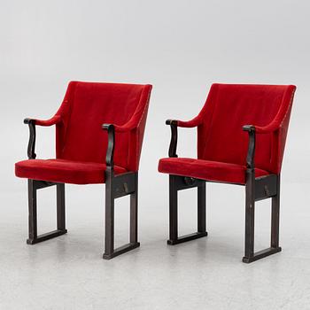 Carl Malmsten, armchairs, a pair, "Konsert", Nordiska Kompaniet's workshops, Nyköping, circa 1926.