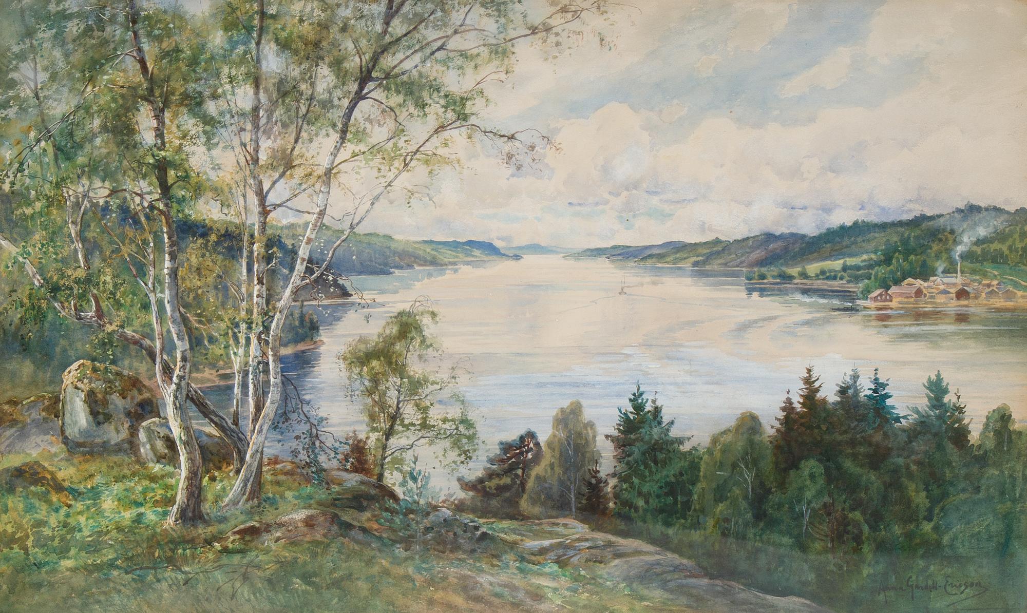 Anna Gardell-Ericson, akvarell, signerad.