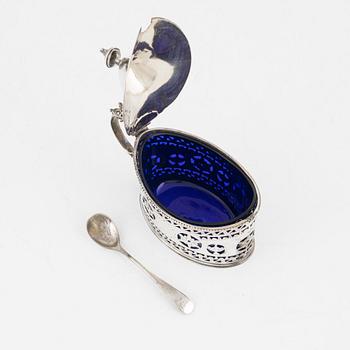 Thomas Shepherd, senapskanna, silver, London 1788.