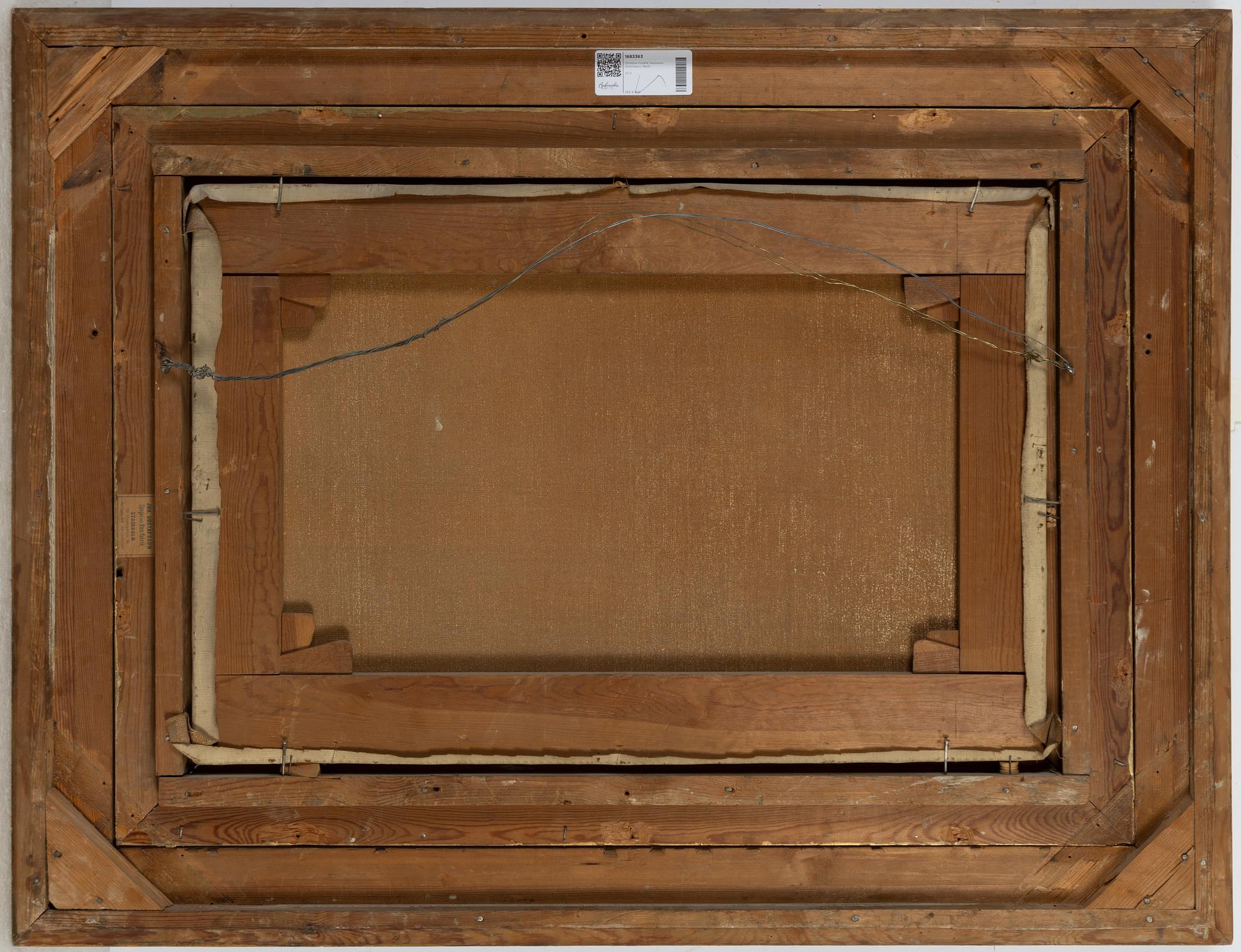 Christian Fredrik Swensson (Svensson), Marine with sailing ship and steamship.