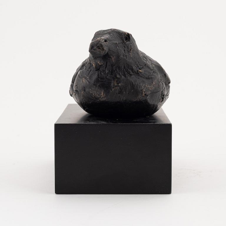 Henrik Allert, sculpture. Signed. Foundry mark. Bronze, total height 14 cm, length 17 cm.