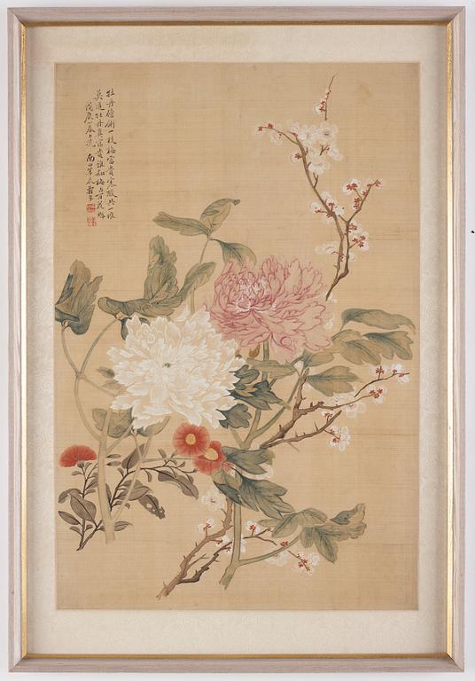 A Chinese painting, signed, early 20th Century.