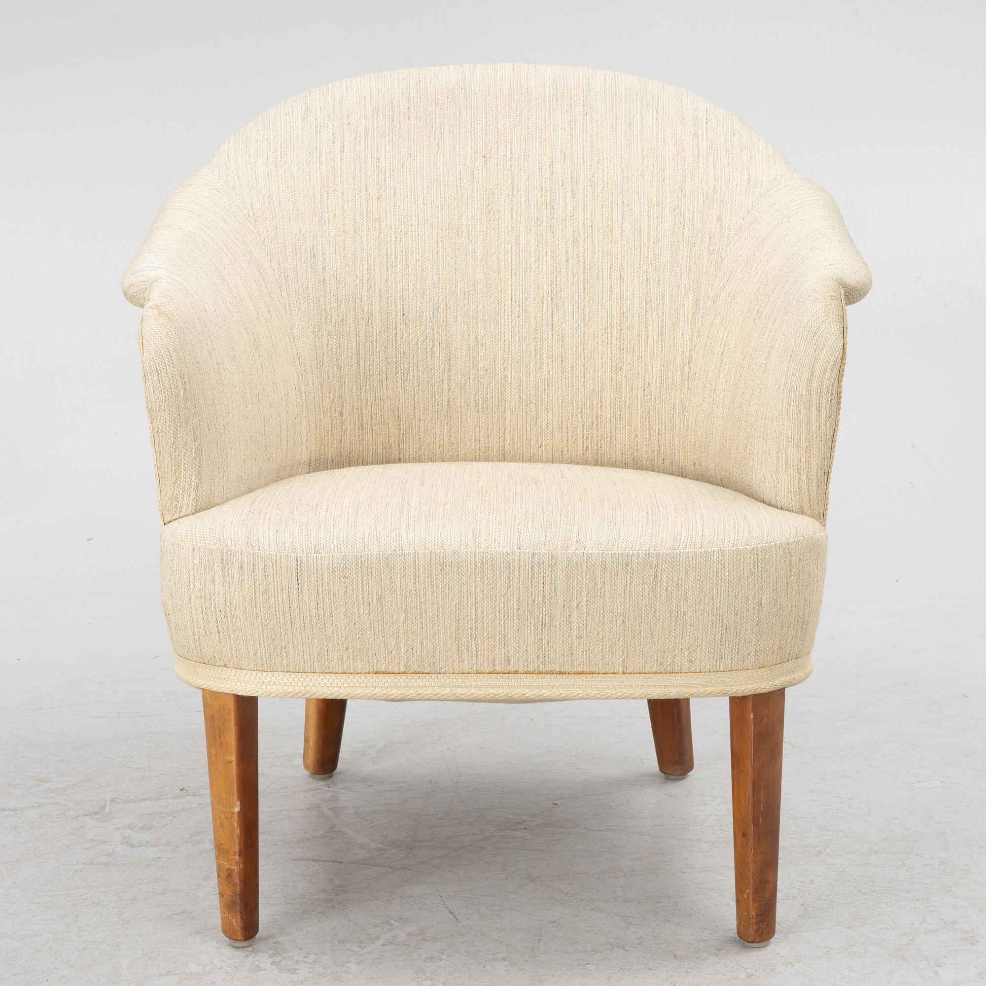 Carl Malmsten, a "Lillpaddan" armchair, Sweden, mid20th century.