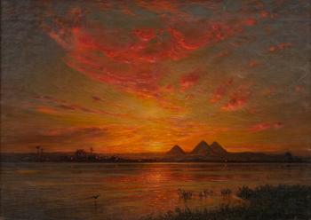 ERNST KOERNER, SUNSET ON THE NILE.