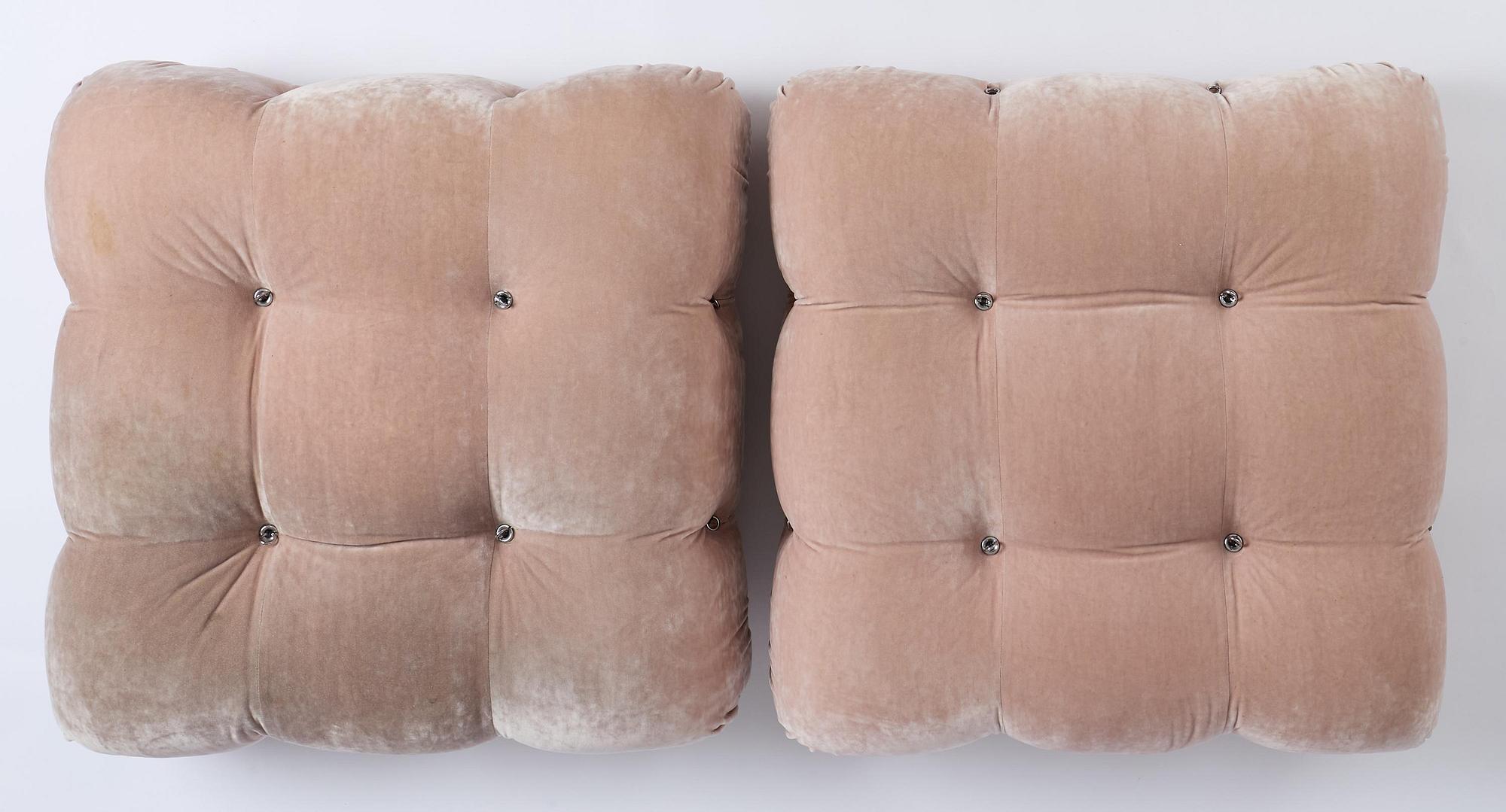 Mario Bellini, a pair of "Camaleonda" ottomans, B&B Italia, Italy, post 1970.