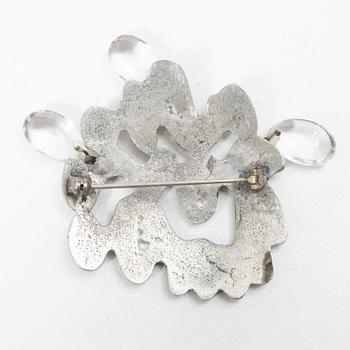 Estrid Ericson, a pewter brooch, model number Z 3874, Svenskt Tenn, 1940s.