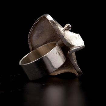 RING, sterlingsilver, "I Magman" Björn Weckström, Lapponia 1969.