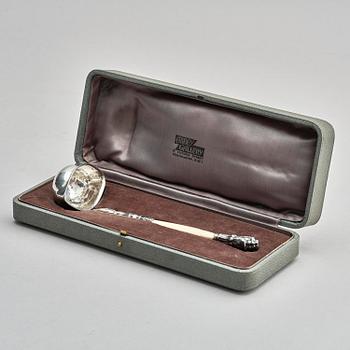 Georg Jensen, såsslev, sterling silver och elfenben, modell nr 93, Köpenhamn 1924.
