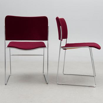 Six "40/4" chairs, model designed by David Rowland for Howe, Denmark in 1964.