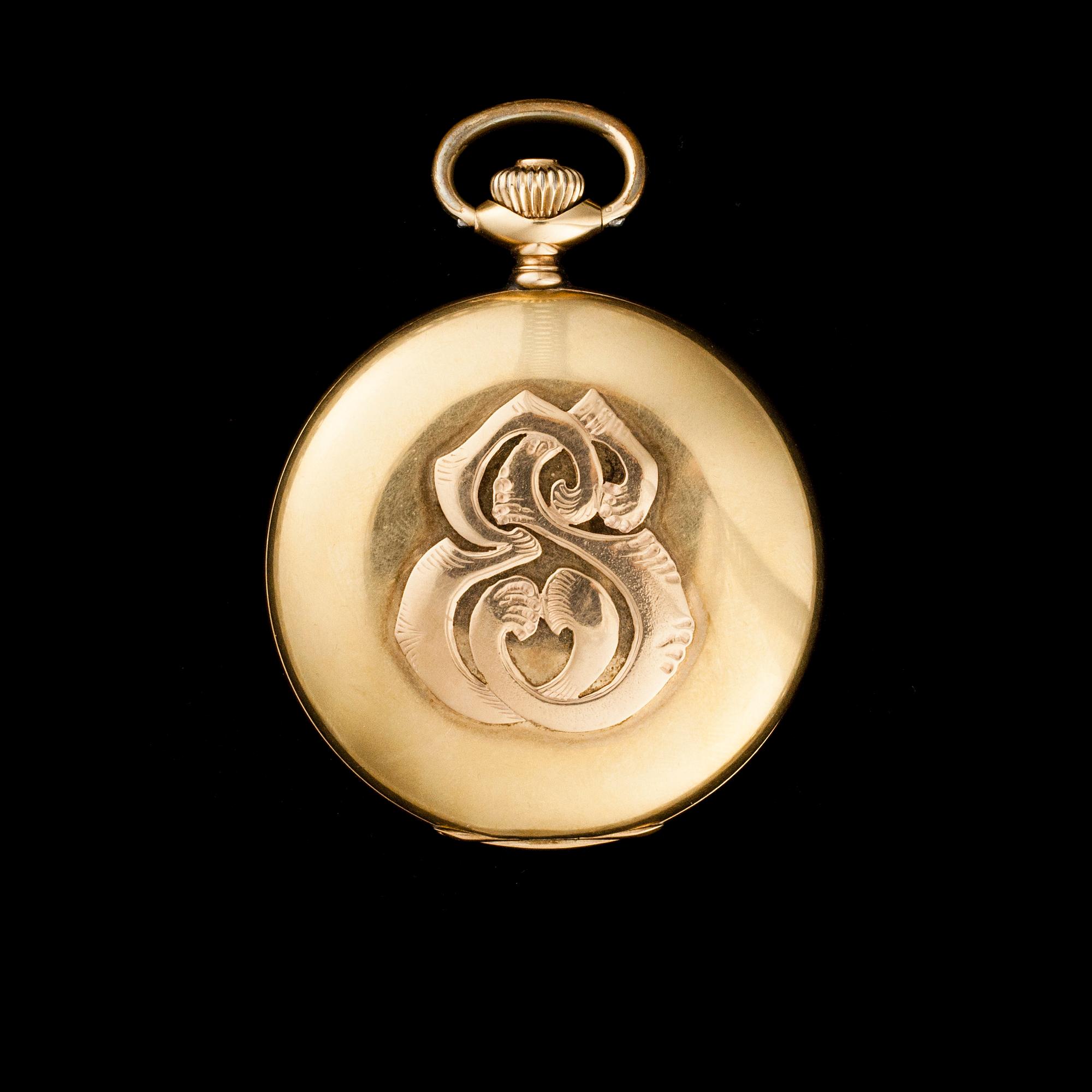 FICKUR, 14K guld, Zenith, dubbelboett. 1920-tal.