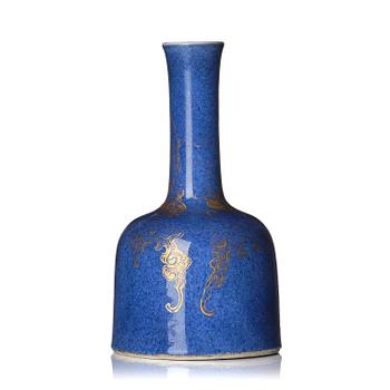 1010. A powder blue mallet vase, Qing dynasty, Kangxi (1662-1722).